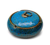 Cendrier en céramique résistant à la tempête, avec couvercle, cendrier intérieur et extérieur pour décoration extérieure de la maison et du bureau