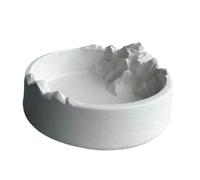 Cendrier en ciment gris, petit porte-cigarettes de bureau, facile à nettoyer et à utiliser, décoration d'intérieur moderne, 10,5 x 10,5 x 5 cm, idéal pour les fumeurs, option cadeau élégante