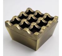 Cendrier en métal 9 trous pour cigarettes et cigares, cendrier coupe-vent pour maison, hôtel, jardin et bureau, 1 pièce (bronze)