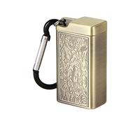 Cendrier en métal avec couvercle, petit cendrier portable d'extérieur pour camping, intérieur, voiture, maison, patio, porte-clés