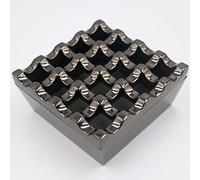 Cendrier en métal pour cigarettes et cigares, cendrier coupe-vent pour maison, hôtel, jardin et bureau, 1 pièce (noir pistolet, taille moyenne-16 trous)