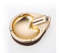 Cendrier en métal rétro, cendrier multifonction allumette dix mille allumettes avec briquet, allumette allumette permanente en alliage, grand cadeau pour père mari, bureau, maison,sans huile (Or)