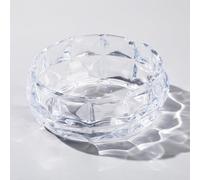 Cendrier en Verre de Cristal pour Cigarettes et Cigares - Décoration de Table pour la Maison et le Bureau (Transparent, 15 cm)