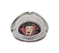 Cendrier en Verre Noir Betty Boop