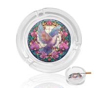 Cendrier en verre teinté pour cigarettes - Cendrier décoratif portable pour la maison et le bureau