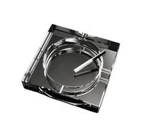 Cendrier Exterieur De Table Jardin Cendrier En Verre Cristal Adapté À Une Utilisation Intérieure Ou Extérieure(Black,13cm)