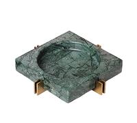 Cendrier Exterieur De Table Jardin Cendrier marbre nordique avec plateau en métal de cendres salon bureau café cuisine chambres titulaires cadeau for petit ami(Grün,18 * 18 * 4cm)