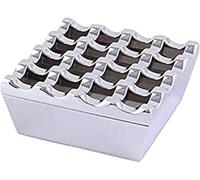 Cendrier Extérieur en Métal pour Cigares - Cendriers pour Cigarettes Coupe-Vent Grand Cendrier 16 Trous Cendrier Extérieur Coupe-Vent pour Cigarettes Décor De Table pour La Maison Hôtel Jardin Bur