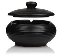 Cendrier Exterieur Mural avec Couvercle Cendriers Marocain Grand Modele Cendrier Anti Odeur Original Fermé de Table pour la décoration de la Maison des Fumeurs (Noir)