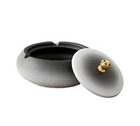 Cendrier Exterieur,Suuwwn Cendrier en céramique avec couvercles Coupe-vent et Anti Odeur pour une utilisation en intérieur ou en extérieur