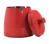 Cendrier extra large avec couvercle pour cigarettes, en acier inoxydable, sans fumée, inodore, coupe-vent, pour la maison, le bureau, la table, l'extérieur, le balcon (12 x 10 x 11 cm)