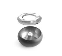 Cendrier HENDI avec porte-cigarettes, bord amovible, rond, en acier inoxydable, Ø 105 mm, noir mat