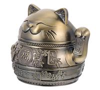 Cendrier intérieur extérieur cendrier cendrier bol en métal cendrier animal cendrier résistant au vent cendrier antique cendrier - cendrier japonais Maneki chat en alliage de zinc Europe bureau ancien