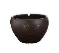 Cendrier Large, Retro-style Purple Clay Ashtray Suitable for Home Living Room and Office Use Featuring a Lotus Design cendriers