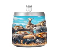 Cendrier lion africain éléphant singe cendrier cigarette sans fumée inodore coupe-vent cendrier sans fumée cendrier maison cendrier