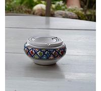 Cendrier marocain Bakir bleu - Moyen modèle