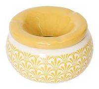 Cendrier de poche GENERIQUE Cendrier Marocain Déco Royal 8cm Blanc & Or