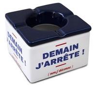 Cendrier marocain en céramique - blanc et bleu BLANC