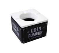 Cendrier marocain en céramique - noir et blanc