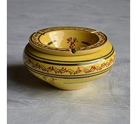 Cendrier marocain Tatoué jaune - Grand modèle
