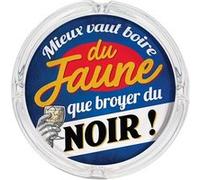 Cendrier Mieux vaut boire du Jaune en verre BLEU G