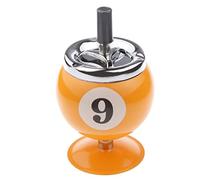Cendrier moderne en forme de boule de billard avec couvercle - Porte-cigarettes décoratif en aluminium pour la maison et le bureau, accessoires de collection pour tasse à cigares en verre de poker,