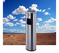 Cendrier mural, cendrier sur pied, cendrier extérieur autoportant pour mégots de cigarettes, cendrier en acier inoxydable pour restaurant, bar et cafétéria,E Stainless Steel-22.3*18.3*81cm