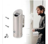 Cendrier Mural, Cendrier Sur Pied Pour Extérieur, Poubelle À Cigarettes Professionnelle, Cendrier Cylindrique Robuste En Acier Inoxydable, Résistant Aux Intempéries Et Verrouillable