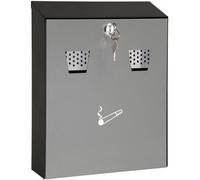 Cendrier mural compact, 3,1 litres, en tôle d'acier