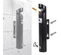 Cendrier mural d'extérieur en acier inoxydable brossé durable pour une installation facile et propre, parfait pour les terrasses et les espaces publics