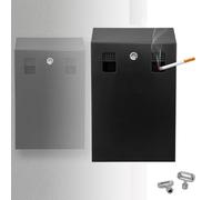 Cendrier mural d'extérieur, en acier inoxydable - Collecteur de mégots avec bac intérieur amovible, Construction robuste et verrouillable, Idéal pour pubs, clubs et restaurants