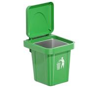 Cendrier Mural en Acier Inoxydable avec Couvercle, en Forme De Poubelle, Cendrier Coupe-Vent, Durable, Facile À Nettoyer, pour Salle De Bain, Salon, sans Choc, Salle De Bain A
