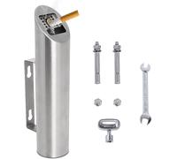 Cendrier Mural en Acier Inoxydable - Cendrier Extérieur Verrouillable Résistant aux Intempéries et Facile à Nettoyerpour Balcon, Jardin, Hôtel, Bureau (Argent)