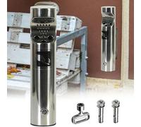 Cendrier mural en métal verrouillable avec vis d'expansion pour l'intérieur et l'extérieur, construction en acier inoxydable