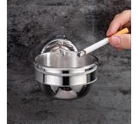 Cendrier mural extérieur en acier inoxydable, cendrier de sécurité coupe-vent pour la restauration et la maison, avec support inclus.