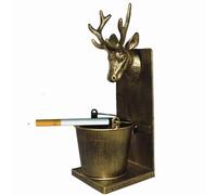 Cendrier Mural Original - Fabriqué En Métal, Ce Réceptacle À Mégots Au Style Rétro Peut Être Posé Sur Un Bureau Ou Fixé Au Mur. Idéal Pour Les Bars, Les Bureaux Ou Les Terrasses(Bronze)