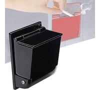 Cendrier mural, petit cendrier mural extérieur avec joint pliant, facile à nettoyer et à aspirer, conteneur mural,Black