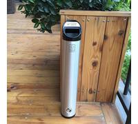 Cendrier mural verrouillable de 1,8 L for jardin, poubelle à cigarettes, en alliage d'aluminium, suspendre au mur