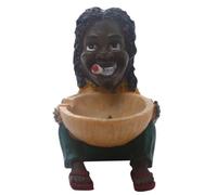 Cendrier Nonnement de Figure Africaine Ambiance Halloween en Résine | Décoration Créative pour Cendrier, Cendrier à Motifs Africains, Lavable