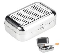 Cendrier Portable,Cendrier De Poche,Cendriers De Poche,CendrierDe PocheAnti Odeur,CendrierDe Voyage Portable,Mini CendrierCarré En Acier Inoxydable,Pour La Maison, Le Bureau, La Décoration