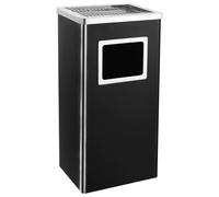 Vidaxl Poubelle À Cendrier D'hôtel 45 L Acier Noir