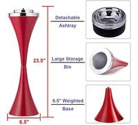 Cendrier Pour Cigares, Pilier Coupe-vent Moderne, Cendrier D'extérieur Sur Pied, Avec Couvercle Et Cendriers Hauts, Cigare Pour Patio Extérieur(White)