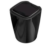 Cendrier pour voiture, LED presse universelle ouverte scellé cendrier de voiture doublure amovible en acier inoxydable large bouche