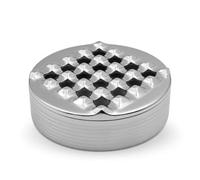 cendrier rond aluminium poli pour cigares the grid