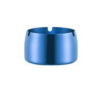 Cendrier rond durable en acier inoxydable résistant aux hautes températures - Cendrier de bureau - Accessoires pour fumer (bleu)