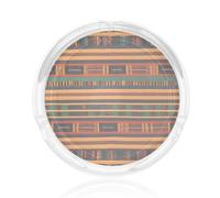 Cendrier rond en verre imprimé africain pour la maison, le bureau, le salon, les voitures, les tables basses décoratives