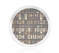 Cendrier rond en verre imprimé tribal africain pour la maison, le bureau, le salon, les voitures, les tables basses décoratives