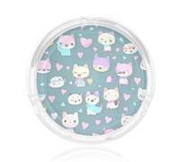 Cendrier rond en verre mignon petit renard, un accessoire élégant, durable et élégant pour la maison ou le bureau.