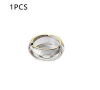 Cendrier Rond En Verre Transparent Avec Bord Doré,Bureau À Domicile,Balcon Extérieur,Bureau,4.7 Po X 4.7 Po - Type 1pcs