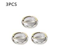 Cendrier Rond En Verre Transparent Avec Bord Doré,Bureau À Domicile,Balcon Extérieur,Bureau,4.7 Po X 4.7 Po - Type 3pcs